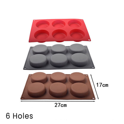 Cetakan Puding Silikon 12 Lub 24 Lubang Kue Mangkok Bulat Kecil Muffin Cupcake Silicone Mold TCK27663