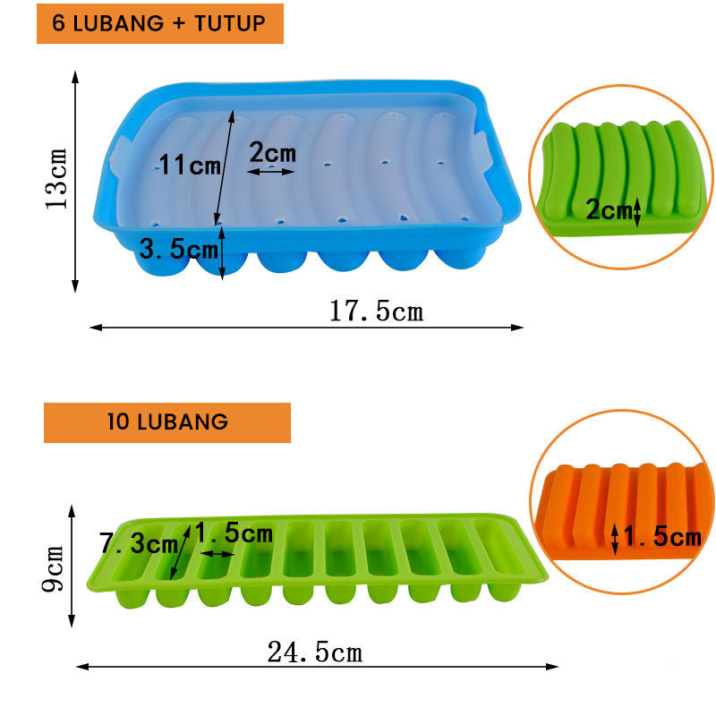 Cetakan Sosis Kue Telur Puding Es Silikon DIY Sausage Mold