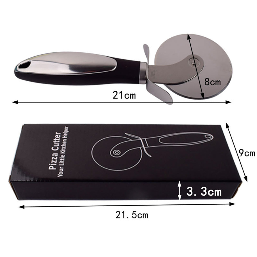 Pisau Pizza Alat Pemotong Pizza Cutter Knife Model Roda Stainless Steel