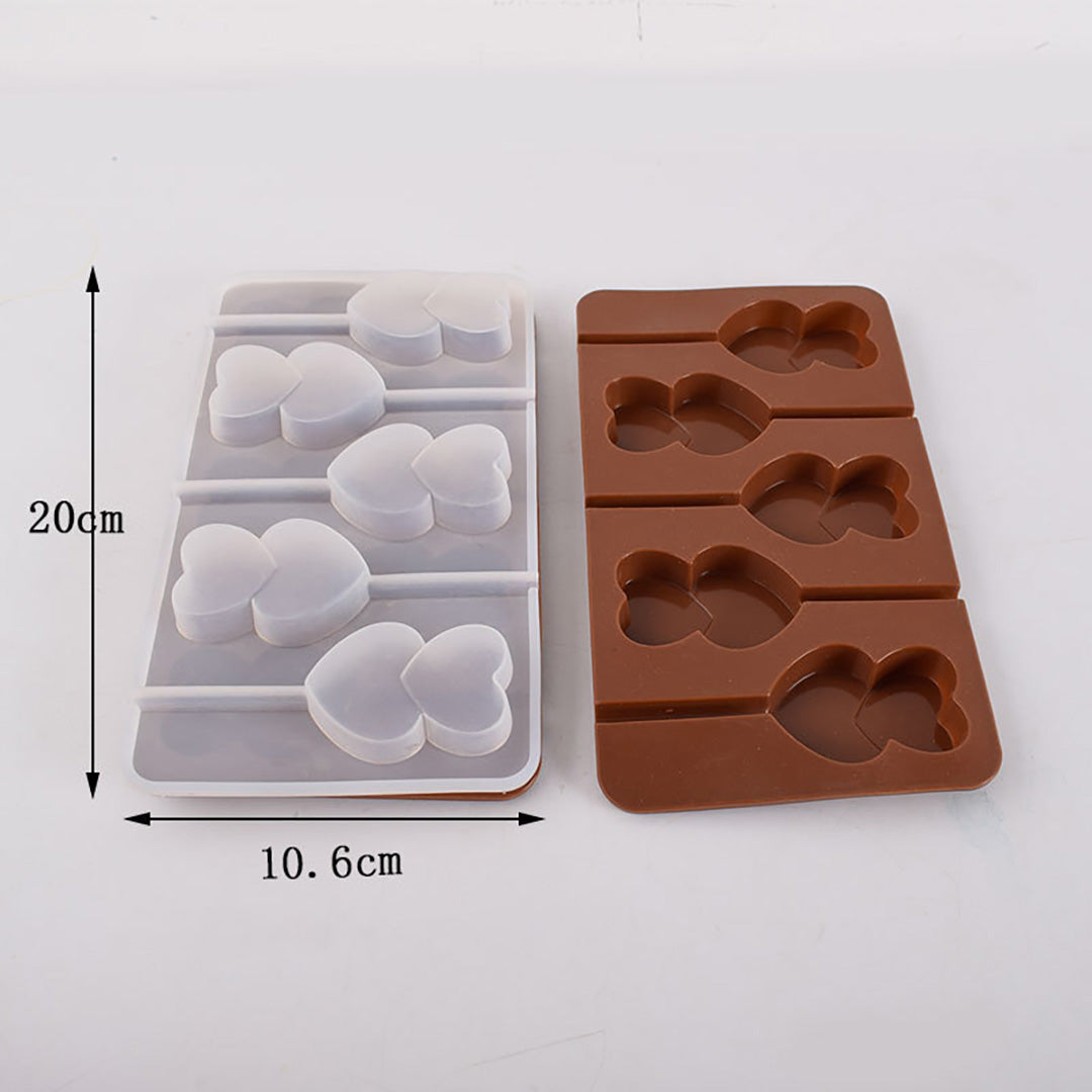 Cetakan Silikon Es Lolipop Jelly Pudding Ice Cream Coklat Permen Candy Bunga