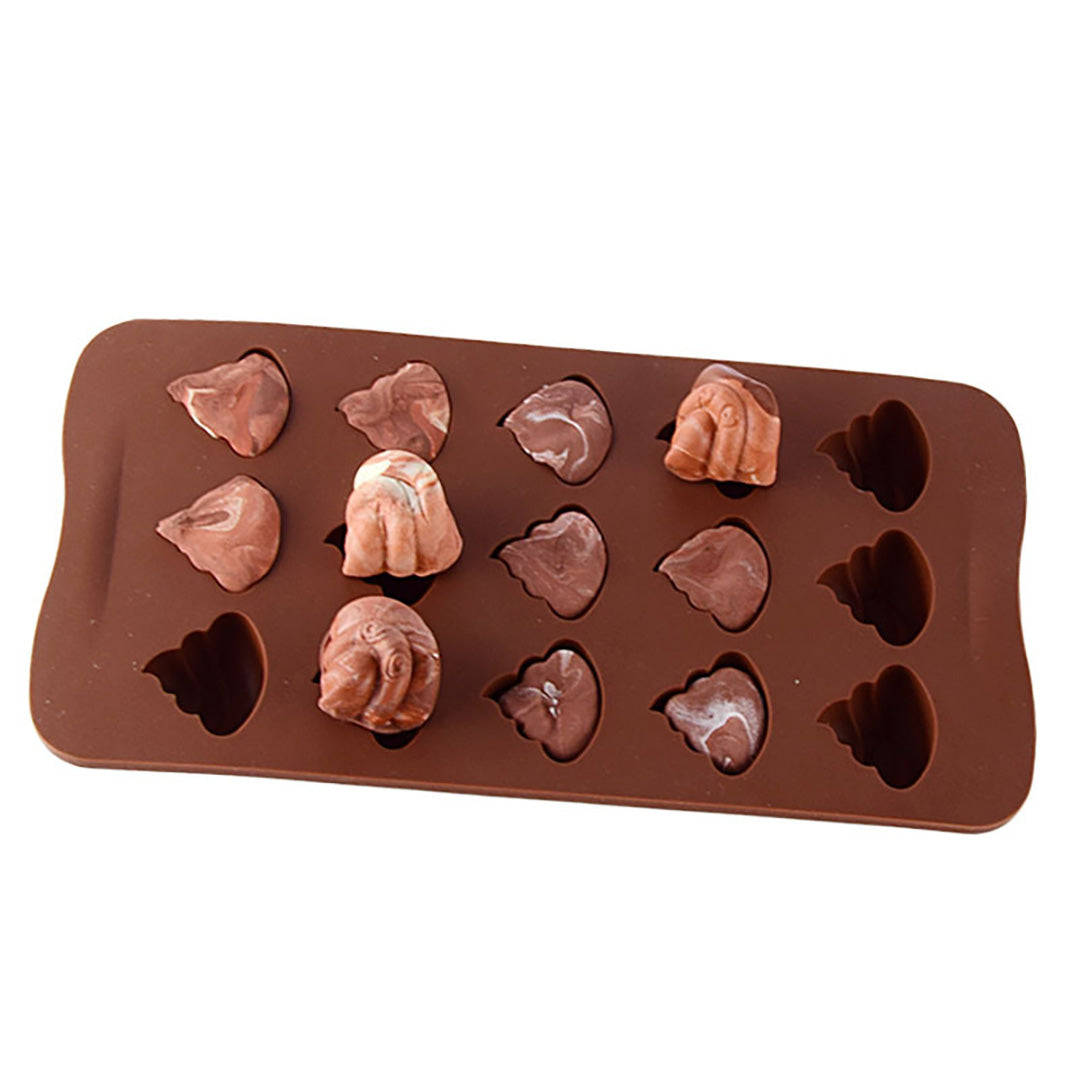 Cetakan Silikon Es Pudding Jelly Coklat Bentuk Poop Lucu
