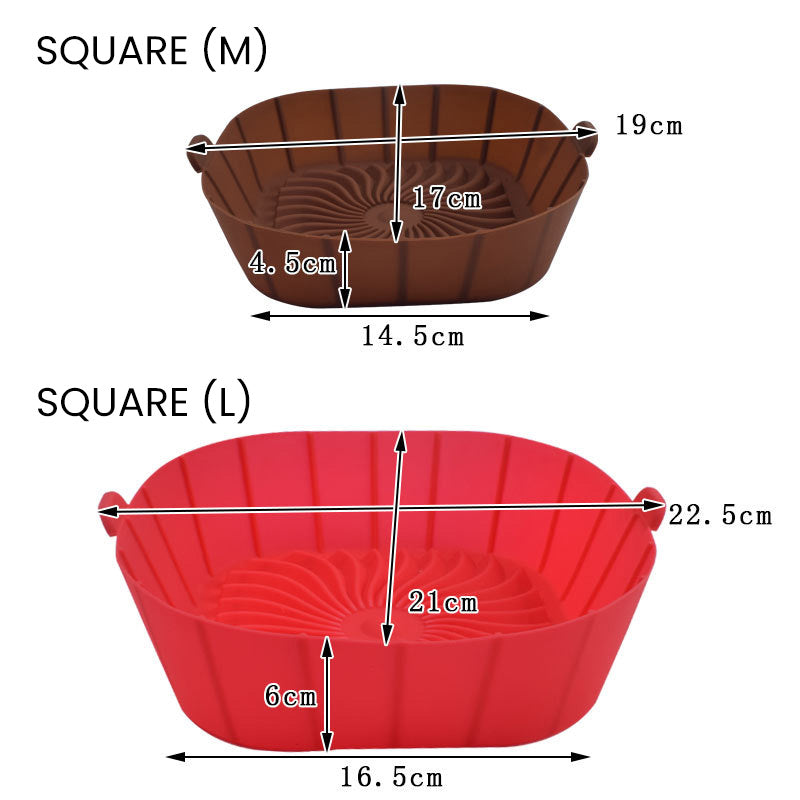 Alas Air Fryer Loyang Silikon Anti Lengket Tahan Panas Reuseable