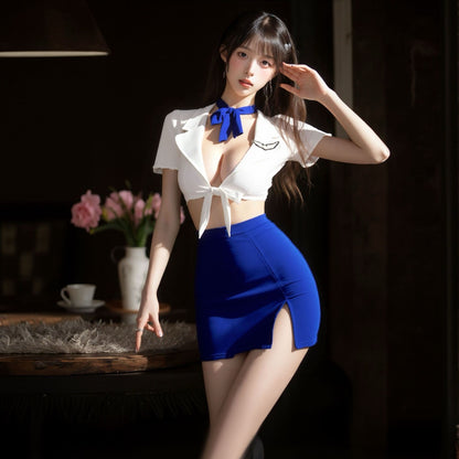 Lingerie Costume Flight Attendant Two Pieces UC0409