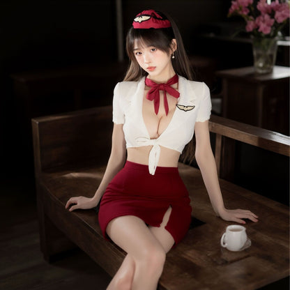 Lingerie Costume Flight Attendant Two Pieces UC0409