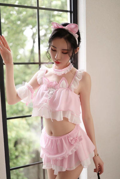 Lingerie Costume Cat Two Pieces Layered UC0712