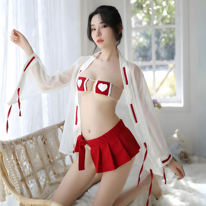 Lingerie Robe Kimono and Two Pieces Heart UC0766