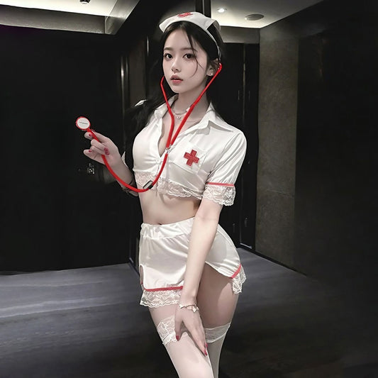 Lingerie Costume Nurse Two Pieces Lace Lower UC1145