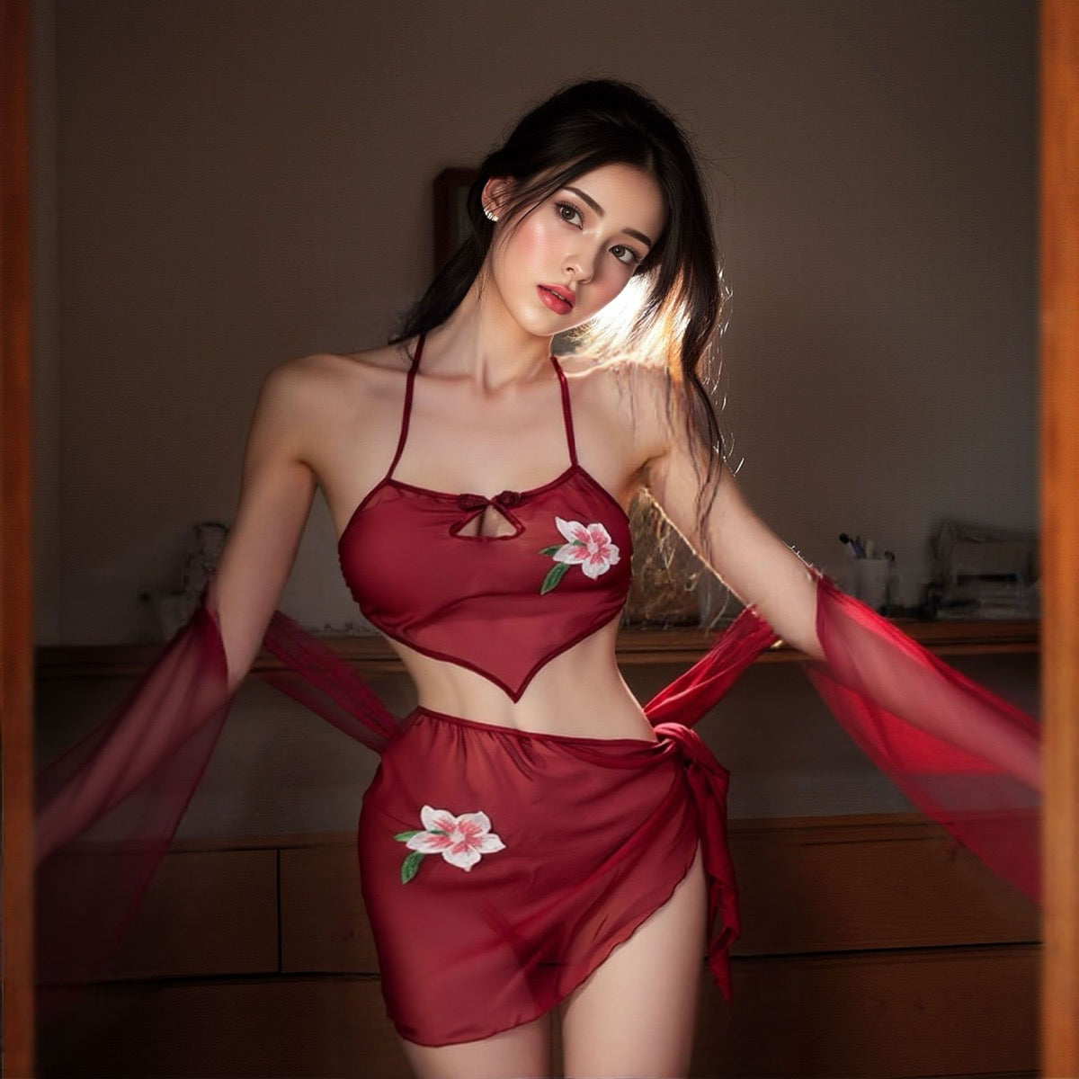Lingerie Two Pieces Flowers UC1212
