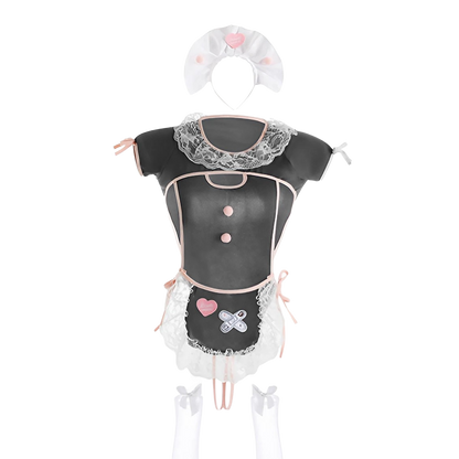 Lingerie Costume Maid Teddy Open Sides UD0989