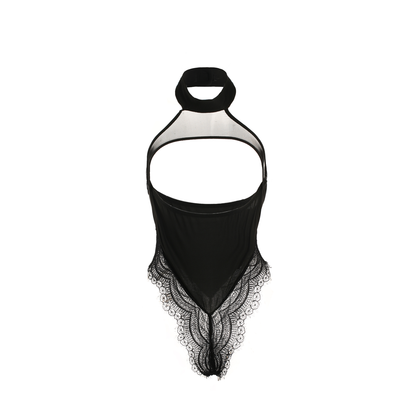 Lingerie Teddy Open Chest Lace Lower UD1071