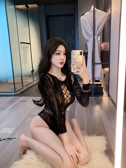 Lingerie Bodystocking Teddy Long Sleeves UG5337