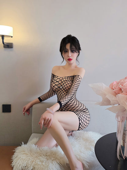 Lingerie Bodystocking Chemise Long Sleeves UG5341