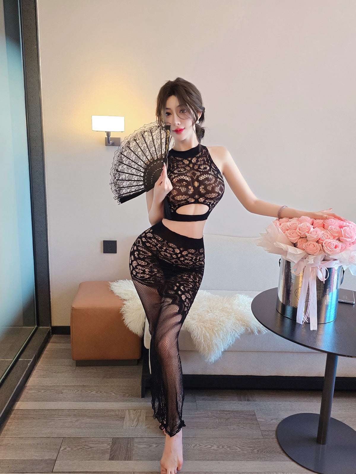 Lingerie Bodystocking Two Pieces Long Skirt UG5361