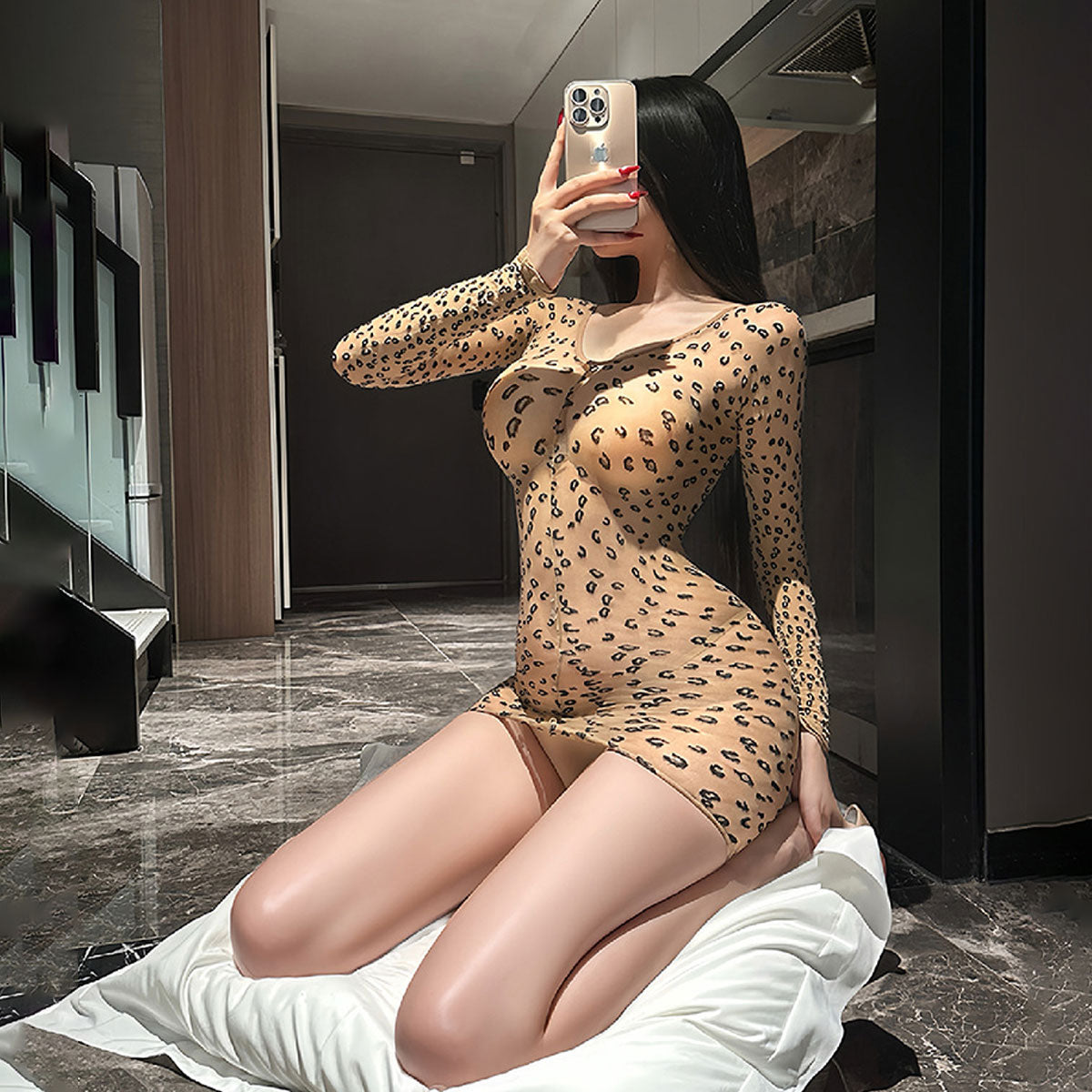 Lingerie Bodystocking Chemise Long Sleeves UG9003