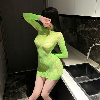 Lingerie Bodystocking Chemise Long Sleeve UG9010