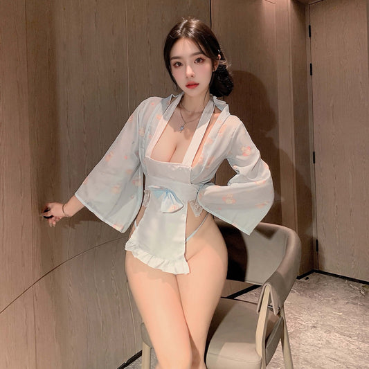 Lingerie Kimono Camisole Top Pattern Long Sleeves UL1565