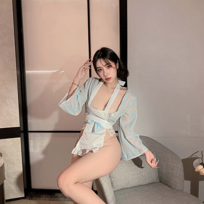 Lingerie Kimono Camisole Top Pattern Long Sleeves UL1565