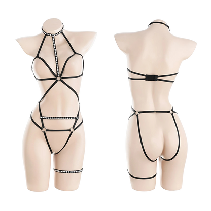 Lingerie Chemise Long Sleeves and Teddy Strings UM0292