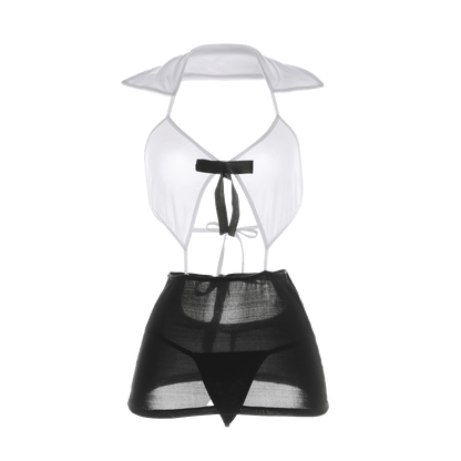 Lingerie Costume Secretary Chemise Open Belly UM0331