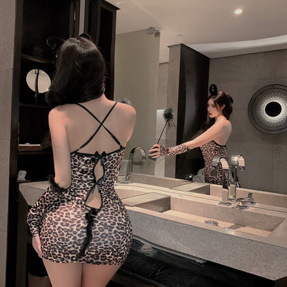 Lingerie Chemise Lace Top X Back Knot UM0803