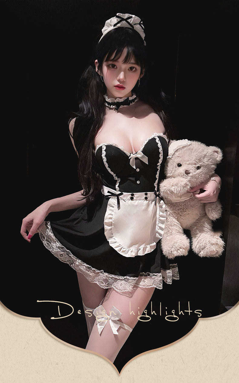 Lingerie Costume Maid Chemise Lace Trim UM0823