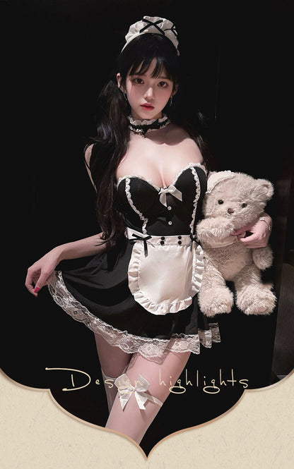 Lingerie Costume Maid Chemise Lace Trim UM0823