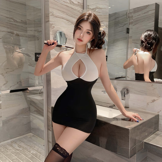 Lingerie Costume Secretary Chemise Halter UM1701