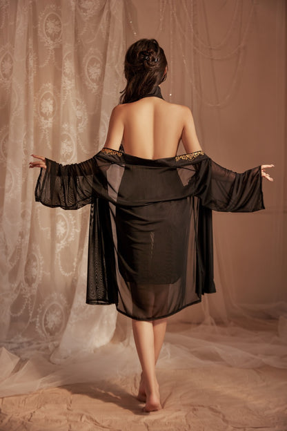 Lingerie Set Robe and Babydoll Open Front UN1316