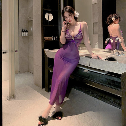 Lingerie Babydoll Long Lace Chest and Underbust UO1150