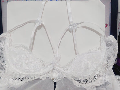 Lingerie Babydoll Open Front Lace Chest Irregular UY0299