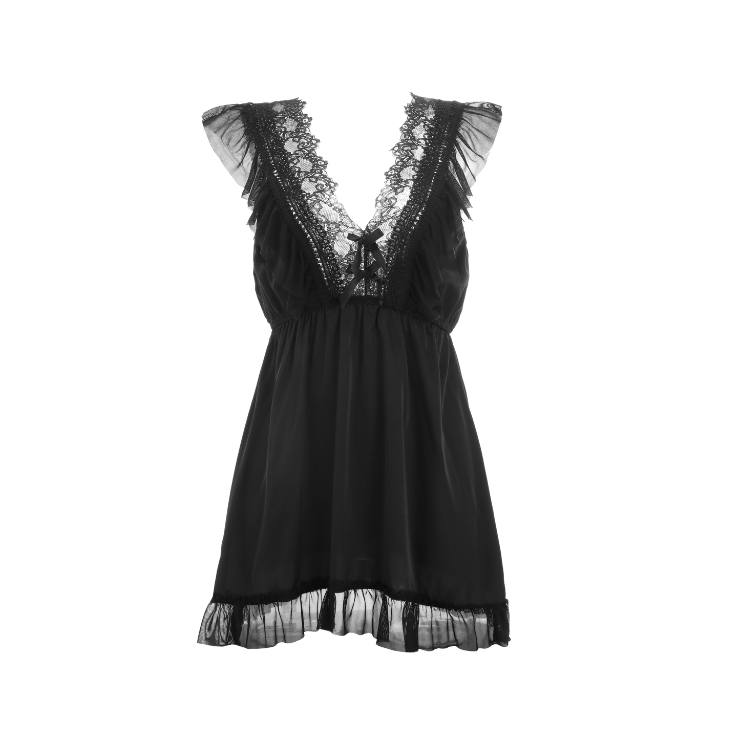 Lingerie Babydoll Lace Top and Hem UY0427