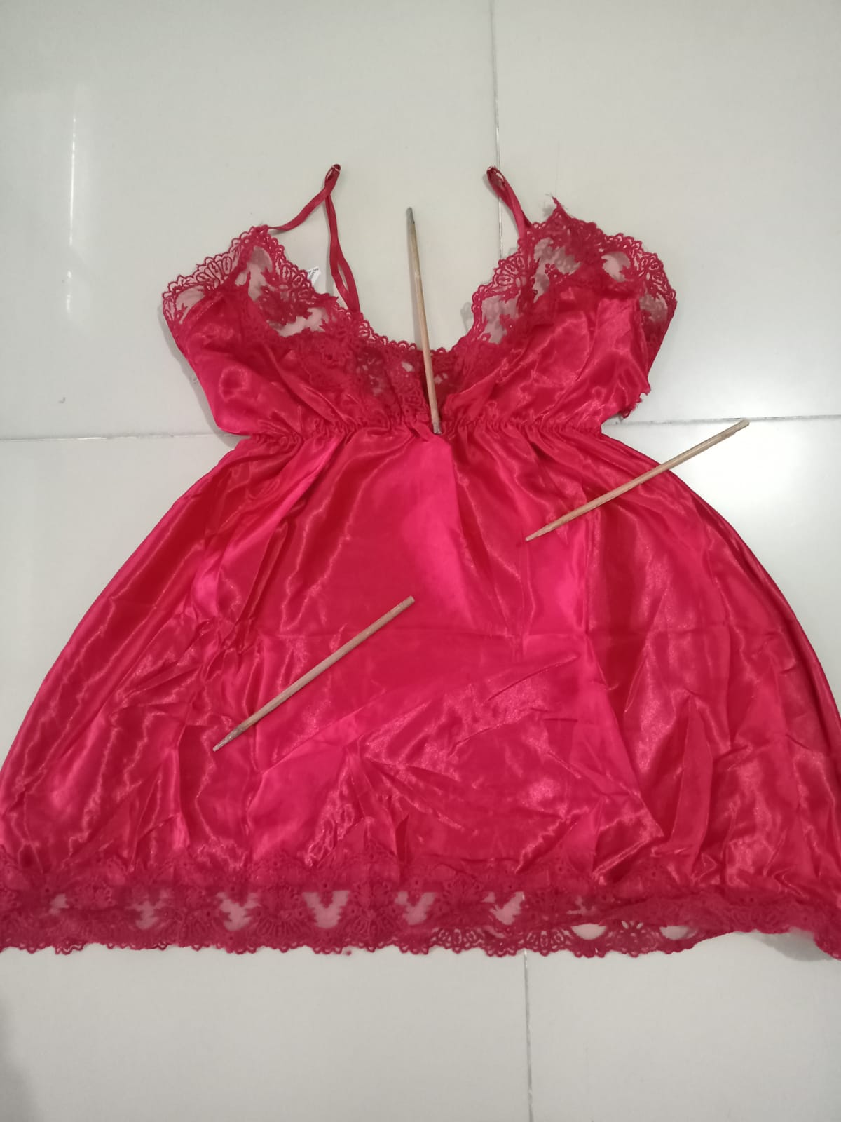 Lingerie Babydoll Deep V Lace Top and Hem UY0508