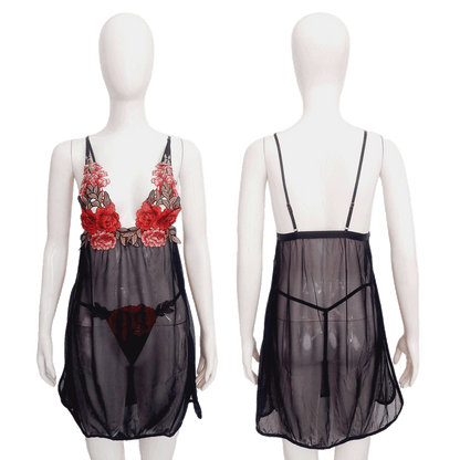 Lingerie Babydoll Embroidery Chest UY0577