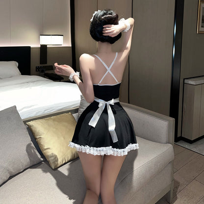 Lingerie Costume Maid Babydoll Hem Lace UY0808