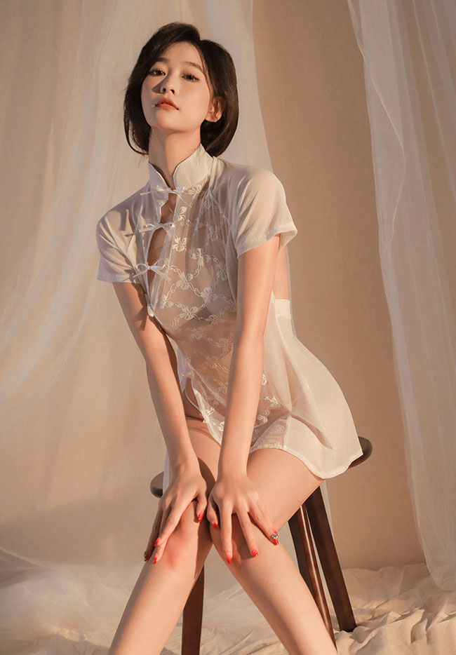 Lingerie Babydoll Open Back Cheongsam UY0818