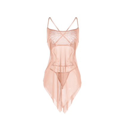Lingerie Babydoll V Hem X Back UY1076