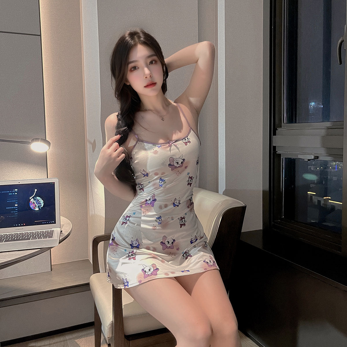 Lingerie Babydoll Printed Mouse UY1091