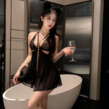 Lingerie Babydoll Lace Chest Open Front UY1182