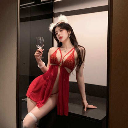 Lingerie Babydoll Lace Chest Open Front UY1182