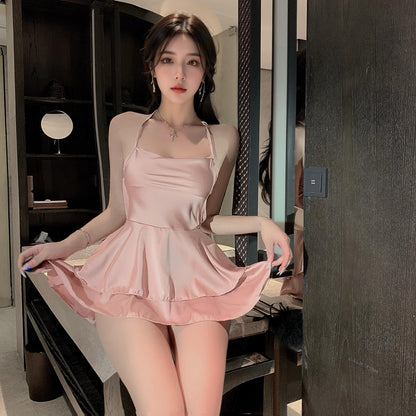 Lingerie Babydoll Layered Skirt X Back UY1403