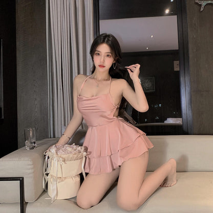 Lingerie Babydoll Layered Skirt X Back UY1403