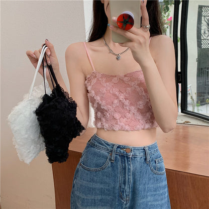 Tank Top Bra Flowers Lace WUT1278
