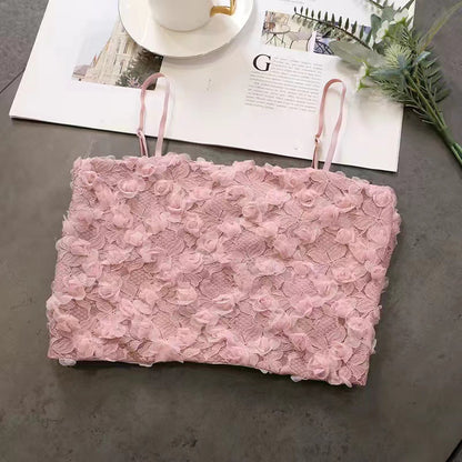 Tank Top Bra Flowers Lace WUT1278