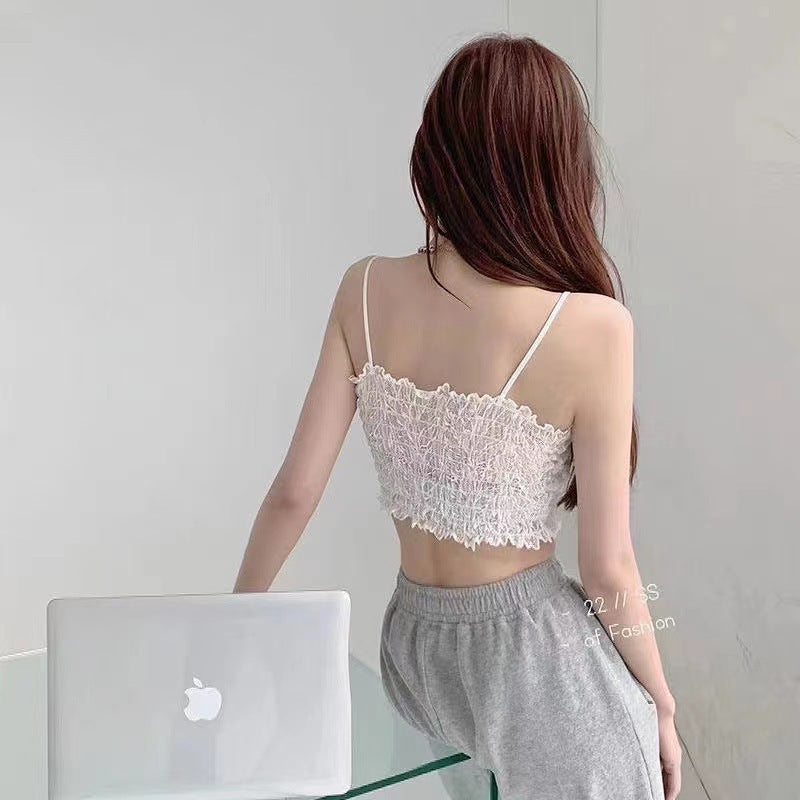 Tank Top Bra Flowers Lace WUT1278