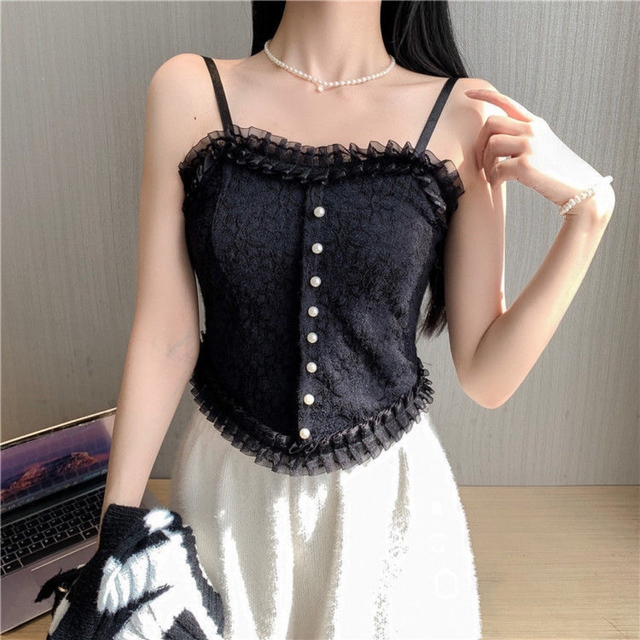 Tank Top Bra Niche Outer Wear Camisole Vest WUT3029