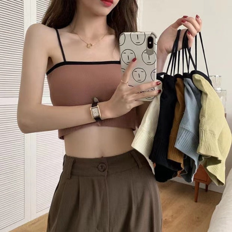 Tank Top Bra Tube Top Vest Dual Tone Straps WUT3317