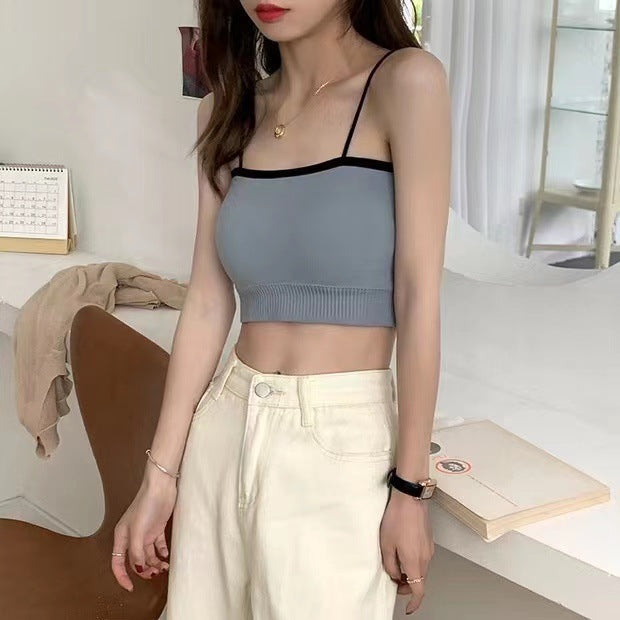 Tank Top Bra Tube Top Vest Dual Tone Straps WUT3317