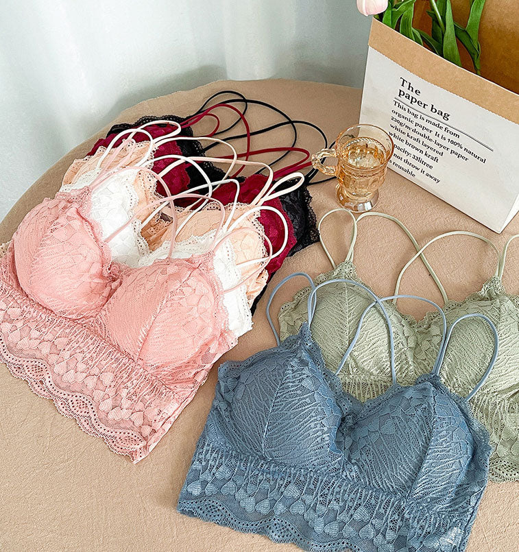 Tank Top Bra Lace Double Sling WUT4451