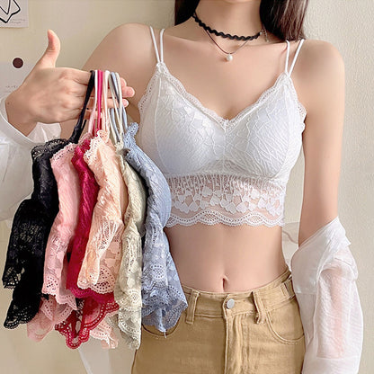 Tank Top Bra Lace Double Sling WUT4451
