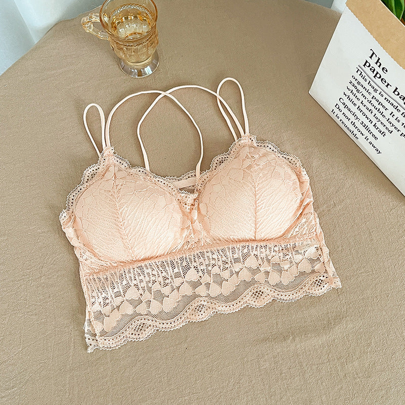 Tank Top Bra Lace Double Sling WUT4451